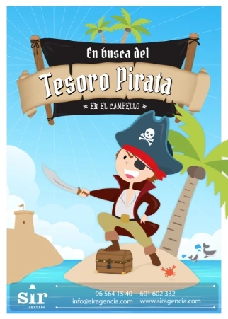 excursion infantil en busca del tesoro pirata en campello